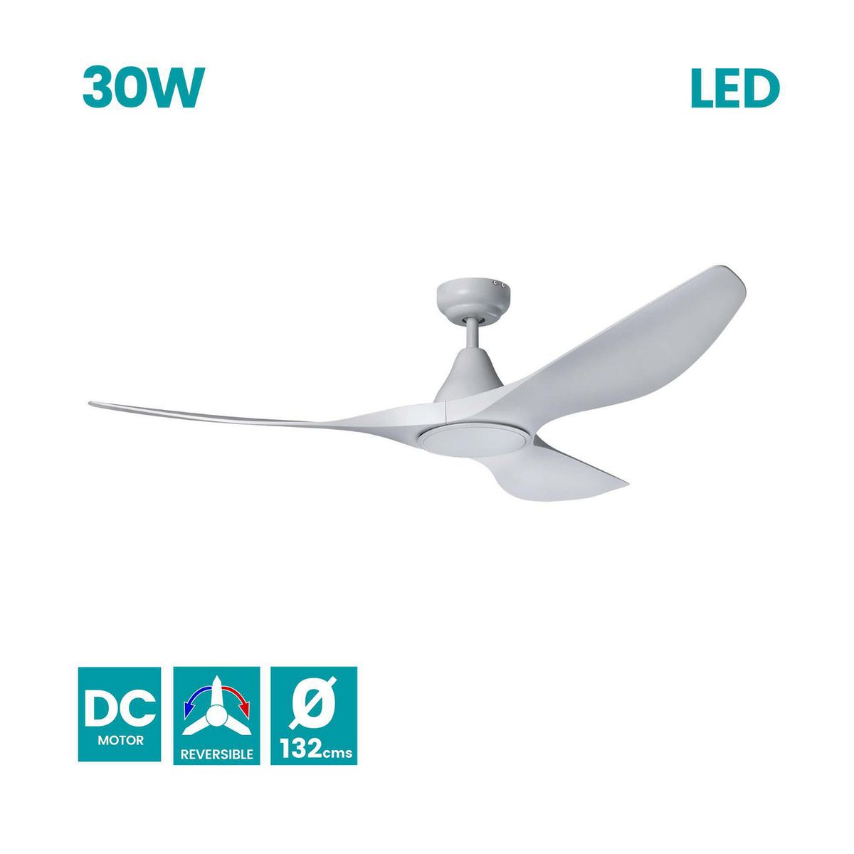 EGLO - Ventilador de Techo Portsea Blanco