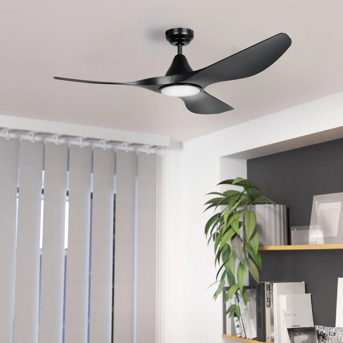 EGLO - VentIlador de Techo Portsea Negro