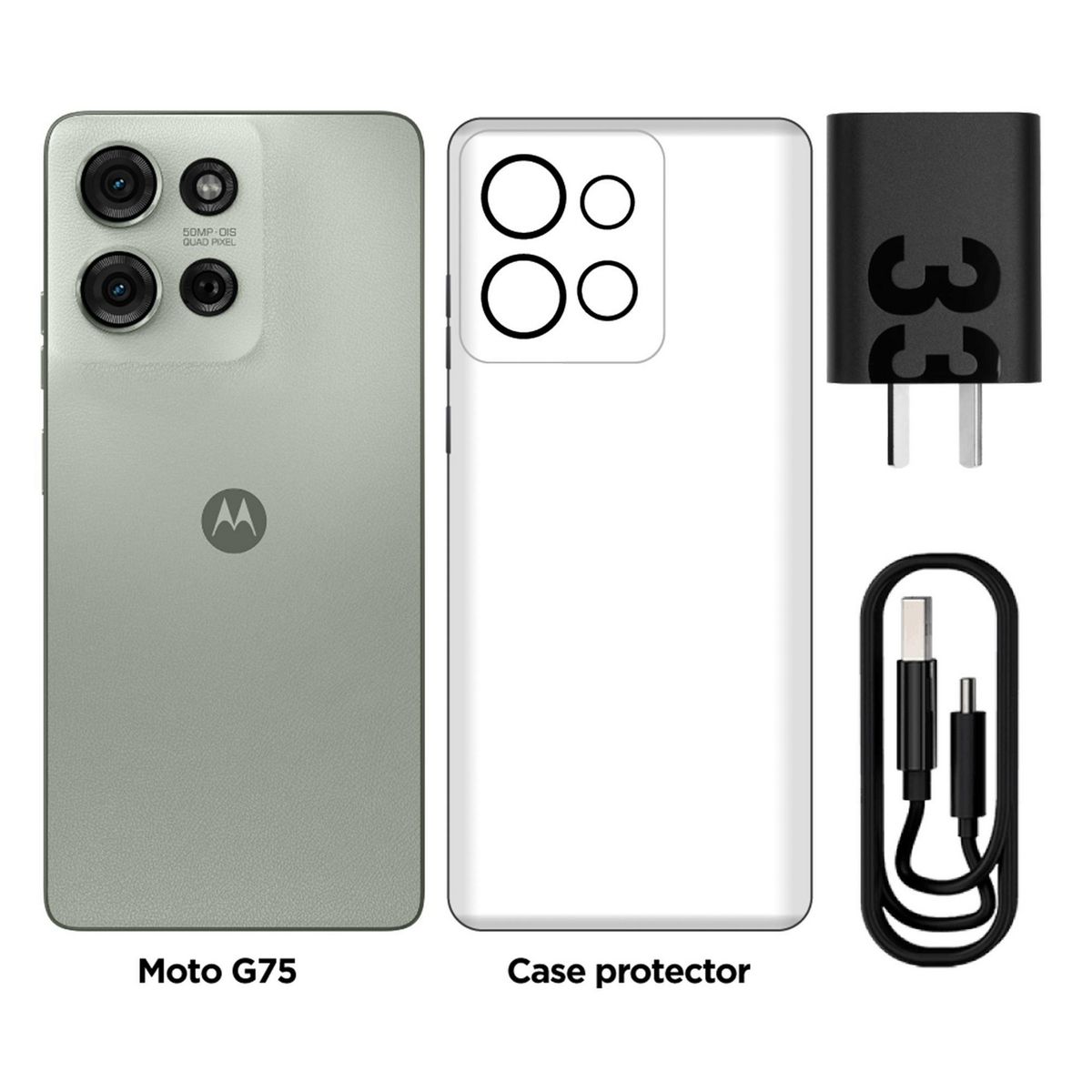 MOTOROLA - Celular Motorola G75 XT2437-2 Sg 8GB 256GB Verde Suculenta