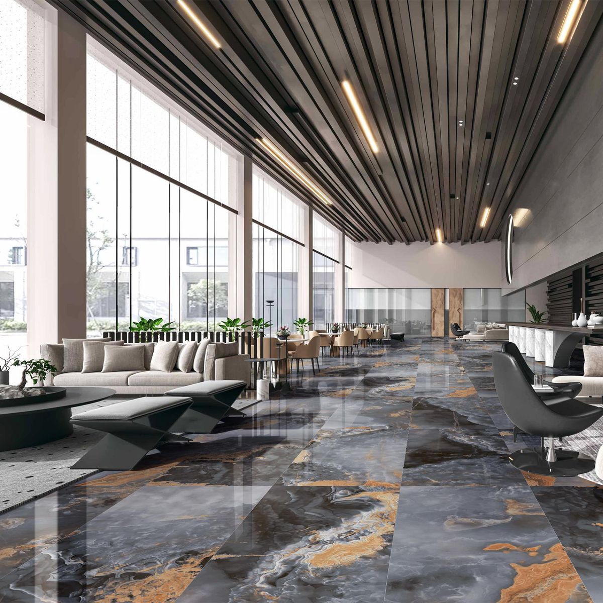  - Porcelanato Enigmatic Blue Pulido 60x120cm 2.16m2