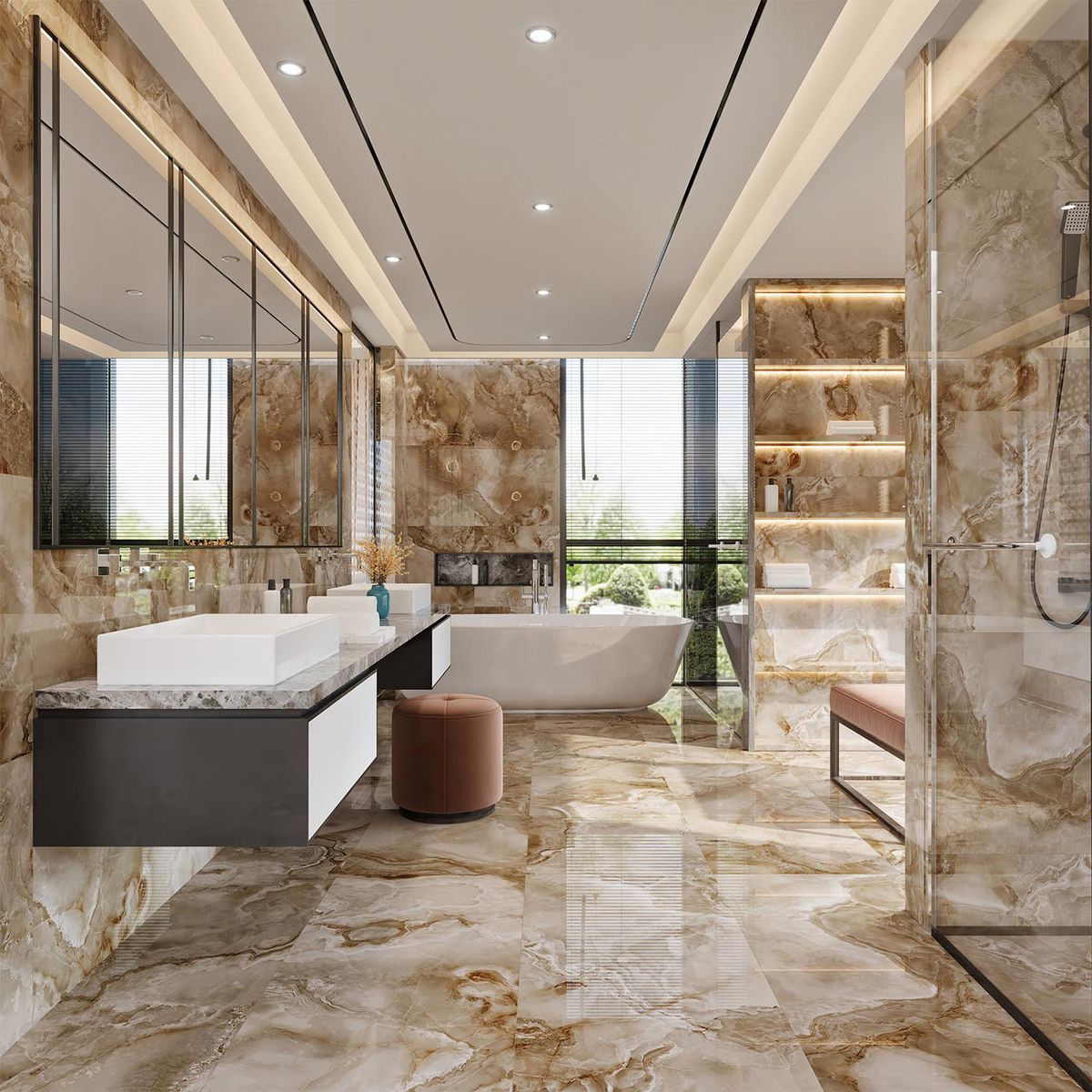  - Porcelanato Enigmatic Brown Pulido 60x120cm 2.16m2