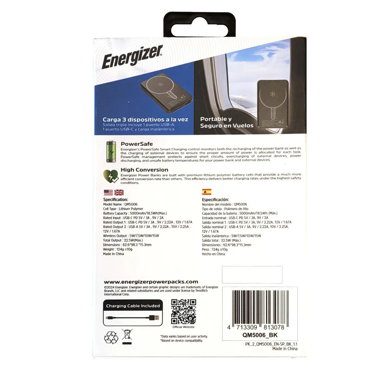 ENERGIZER - Power Bank Magsafe 5.000mAh