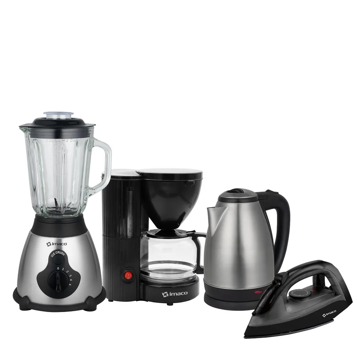 IMACO - Combo Licuadora + Hervidor + Cafetera + Plancha
