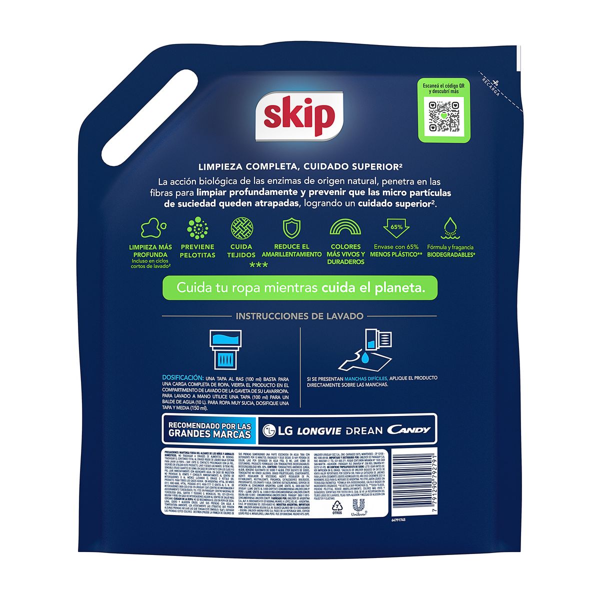 SKIP - Skip Bio Enzimas Líquido DP Notas Verdes 3L