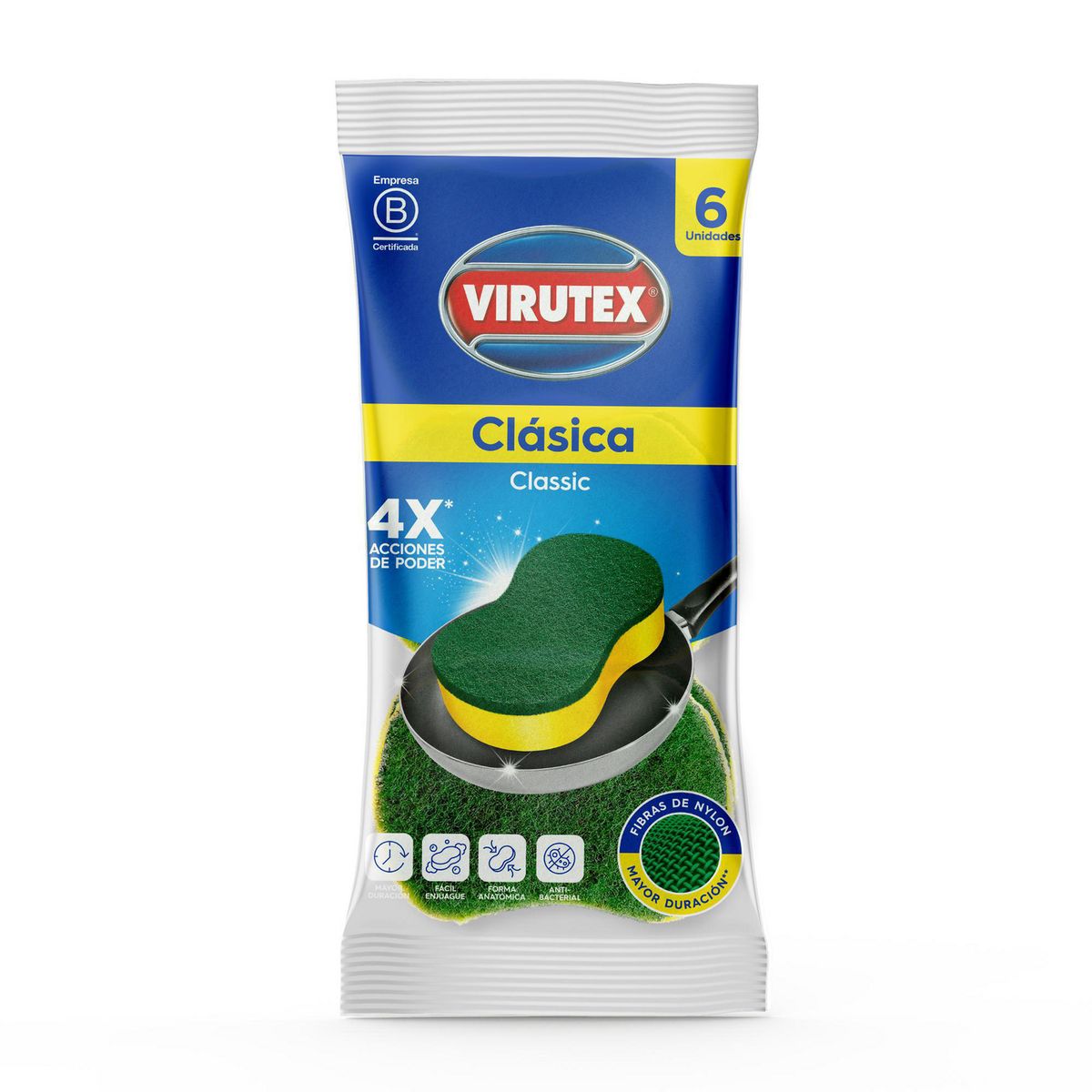 VIRUTEX - Esponja 2 en 1 6und