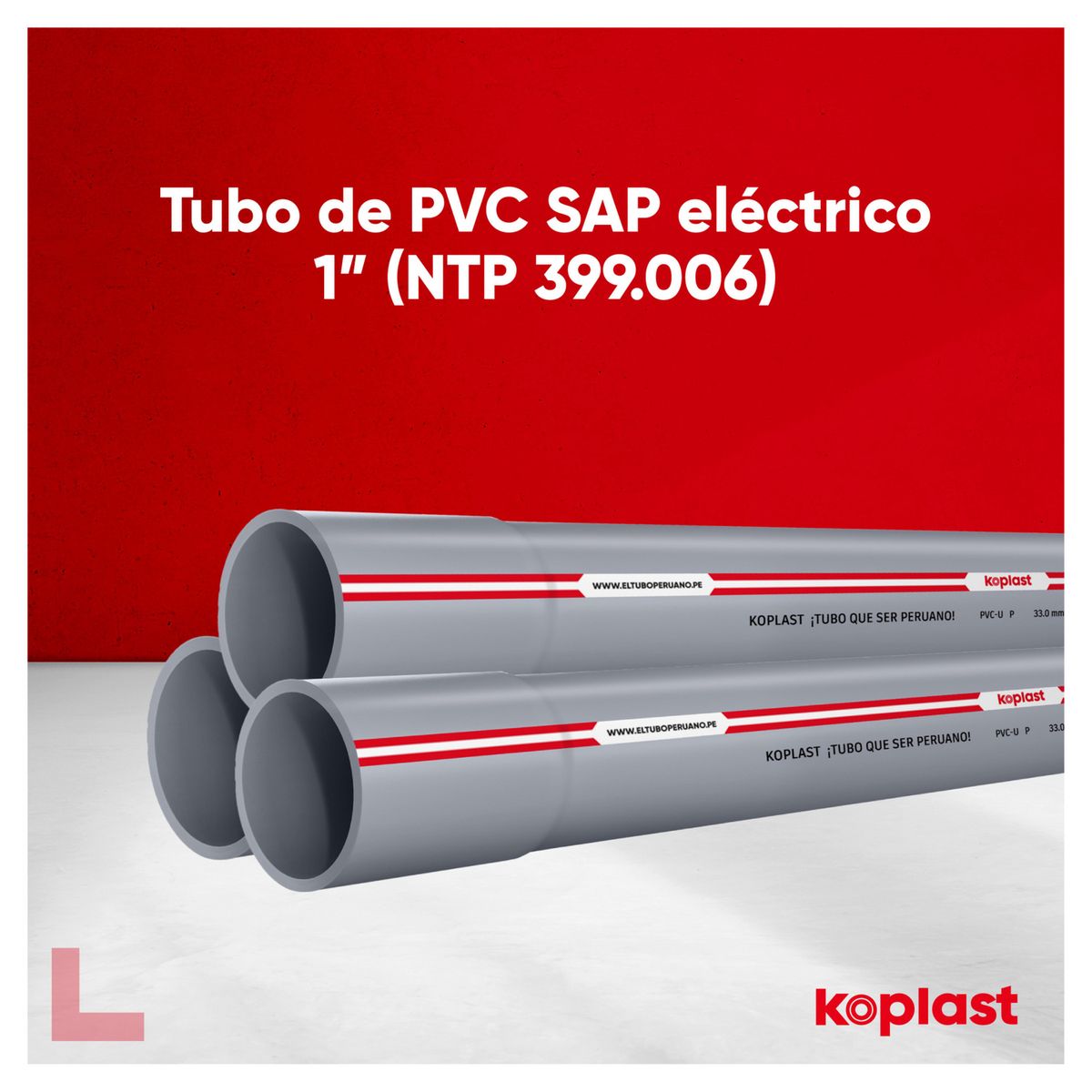KOPLAST - Tubo SAP PVC-U 1" Eléctrico