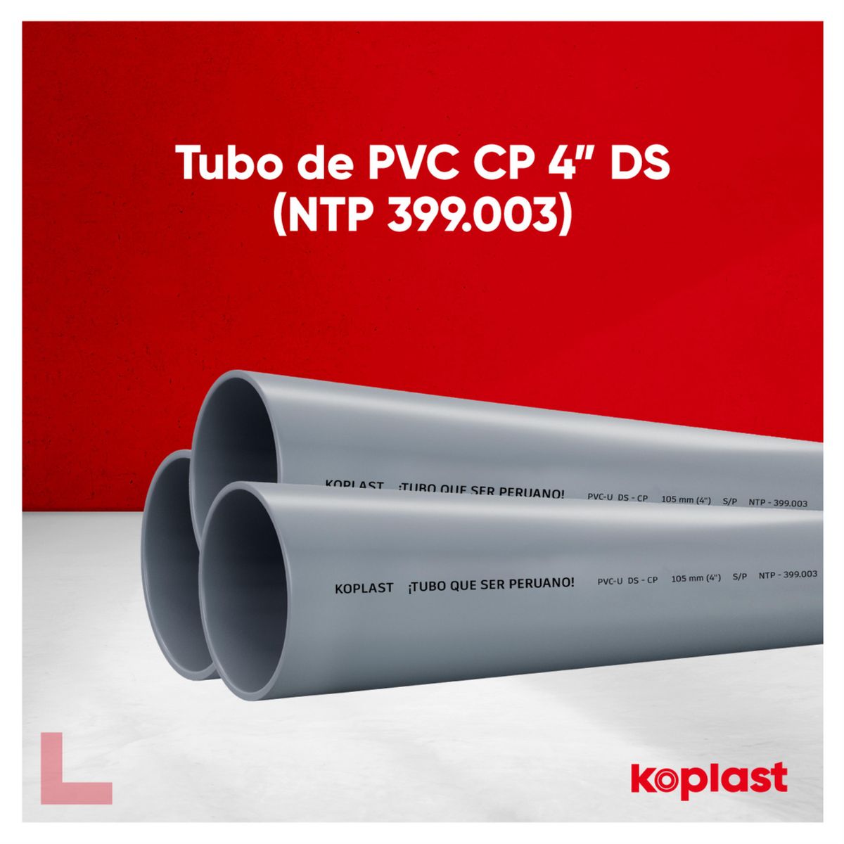 Tubo Pvc-U 4" Cp Desague", marca KOPLAST - Foto 2