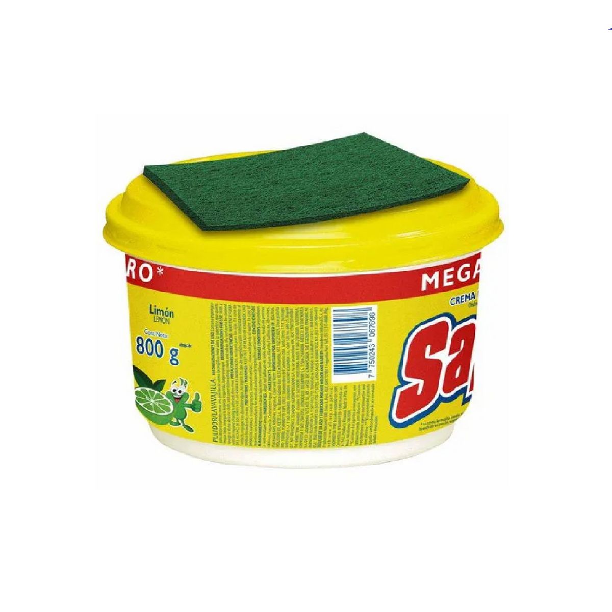 SAPOLIO - Lavavajilla en Pasta Limón Sapolio 800g