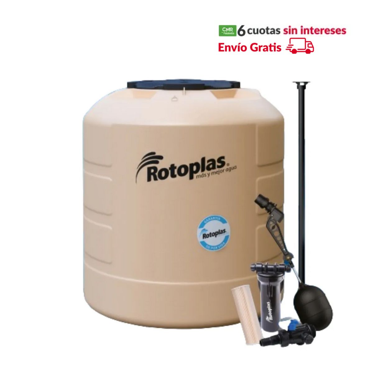 Tanque Plus 1100L Arena Rotoplas + Accesorios, marca ROTOPLAS - Foto Principal