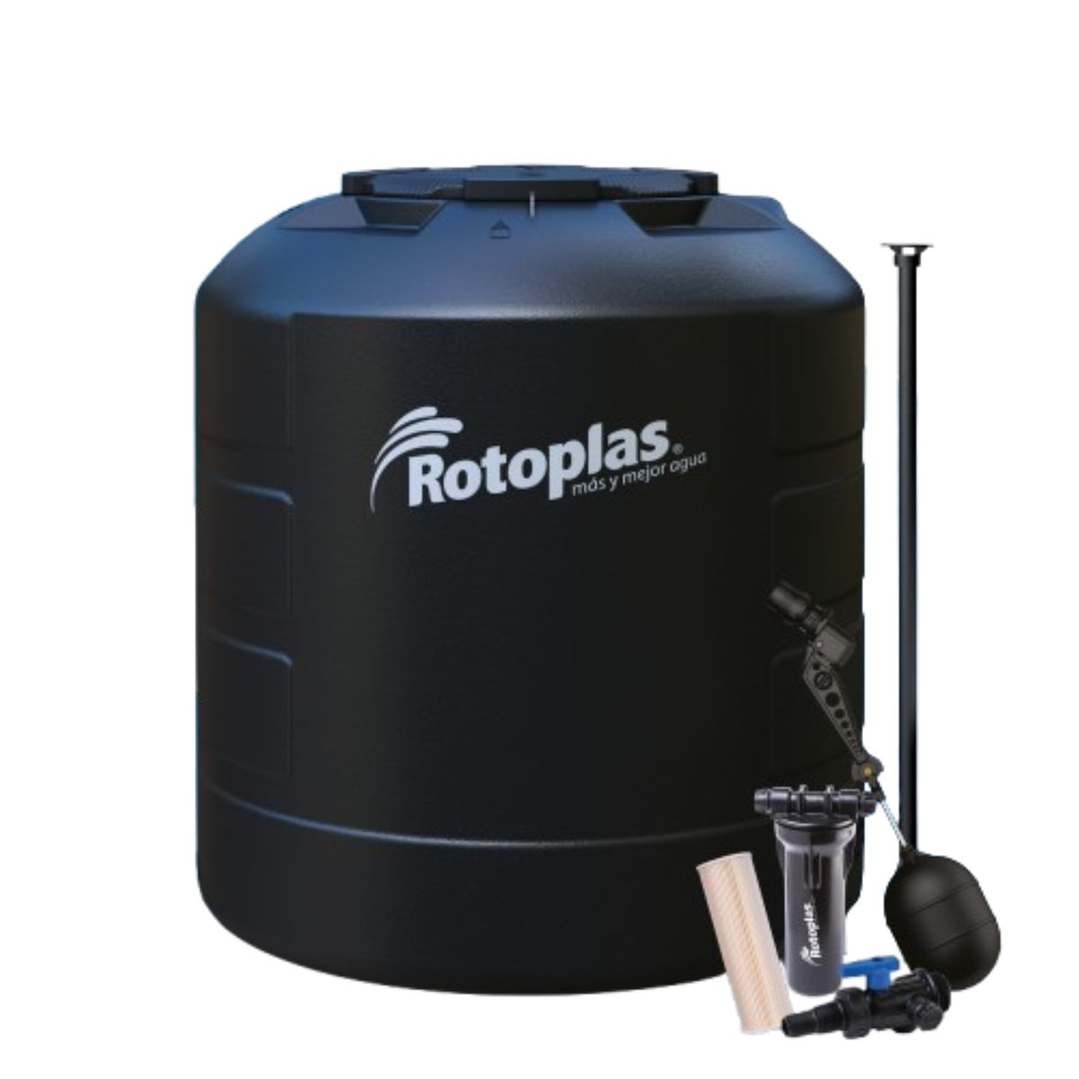 Tanque Plus 1100L Negro Rotoplas + Accesorios, marca ROTOPLAS - Foto Principal