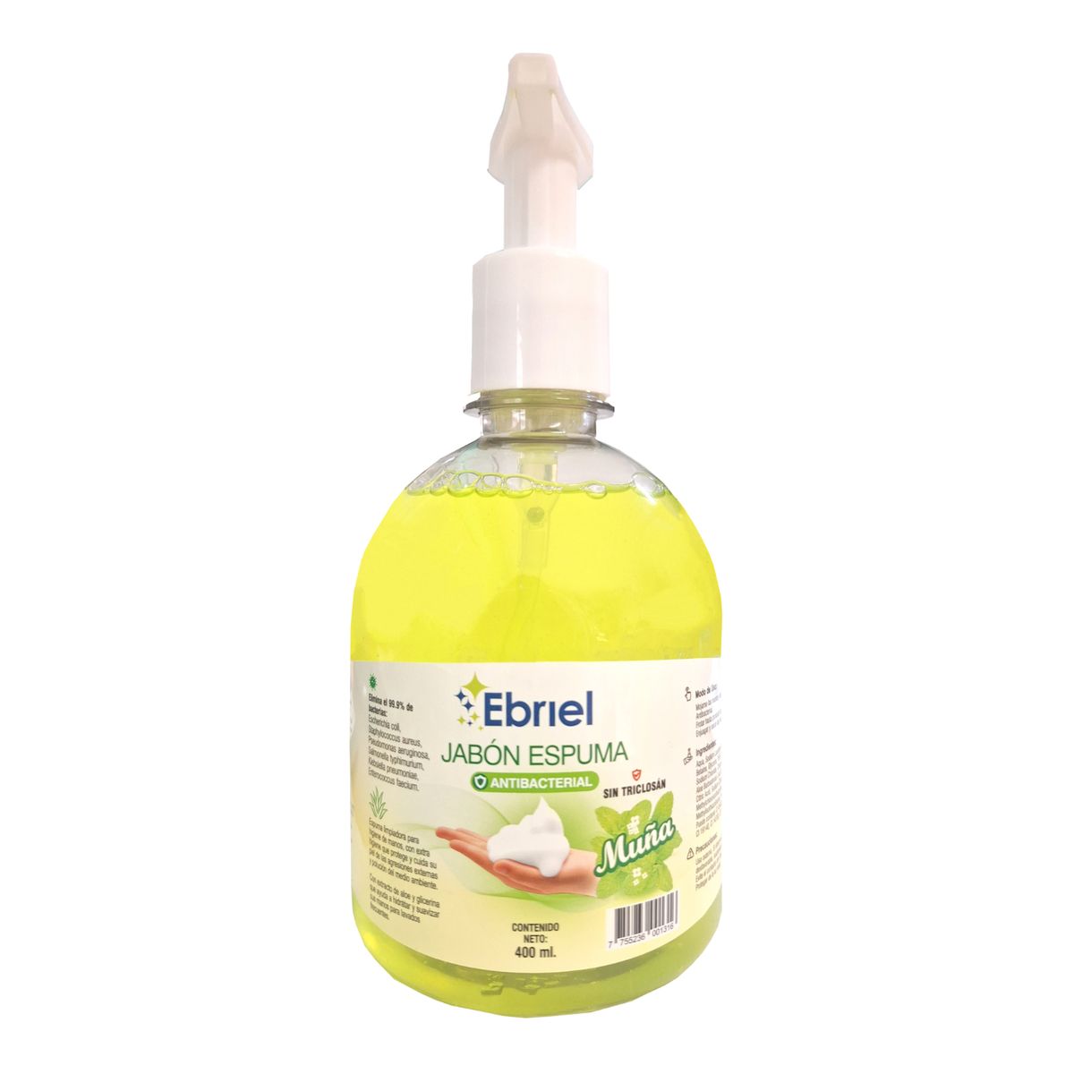 EBRIEL - Jabón Espuma Antibacterial Muña 400ml