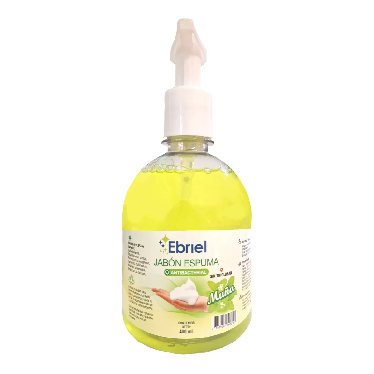 EBRIEL - Jabón Espuma Antibacterial Muña 400ml