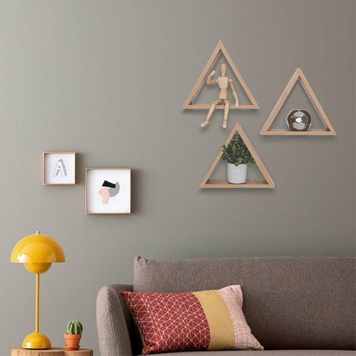 TUHOME - Set 3 Repisas Angular Rovere