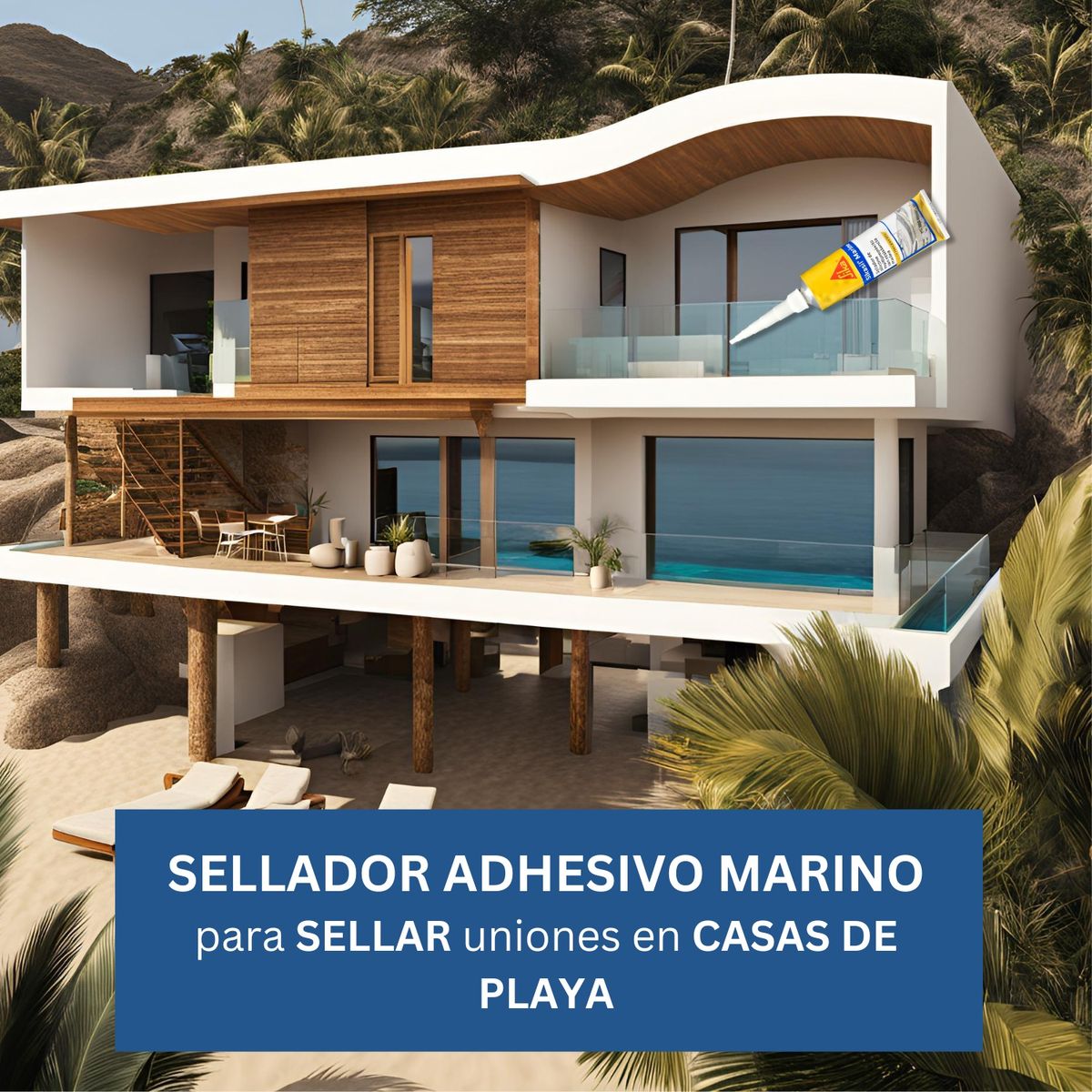 SIKA - Sellador de silicona Sikasil Marine Transparente 75gr