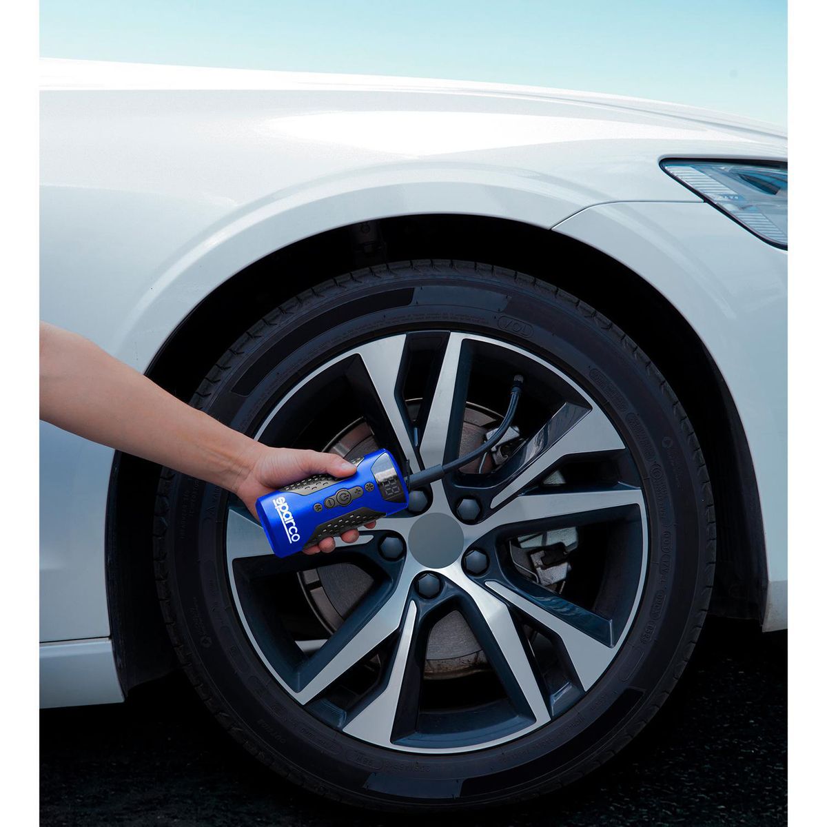 SPARCO - Compresor Digital Inalámbrico Recargable