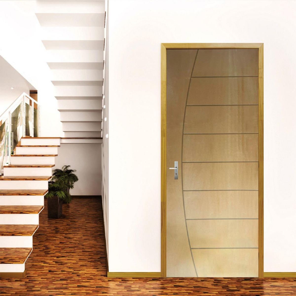 DIMFER - Puerta Principal Madera Nativa Fenix Natural