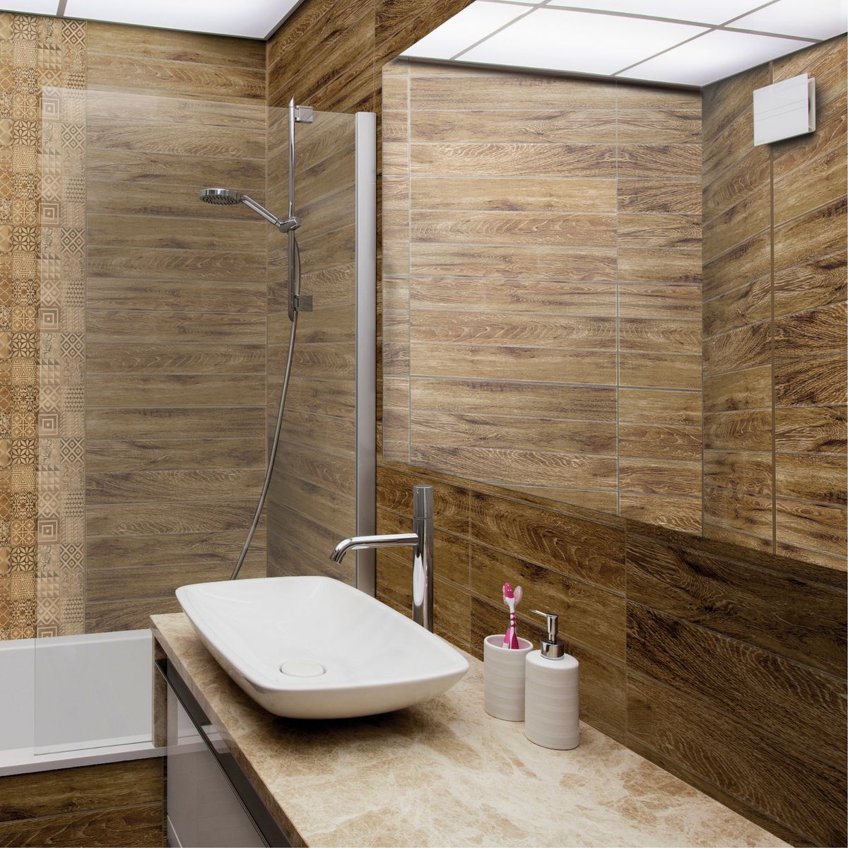 SAN LORENZO - Cerámica Maderado 31x61cm 1.44m2 Ebony Moka