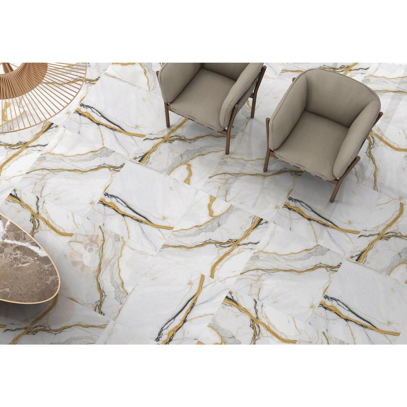 SAN LORENZO - Cerámico Marmolizado Stosa Gold 60x60 2.58 para piso y pared