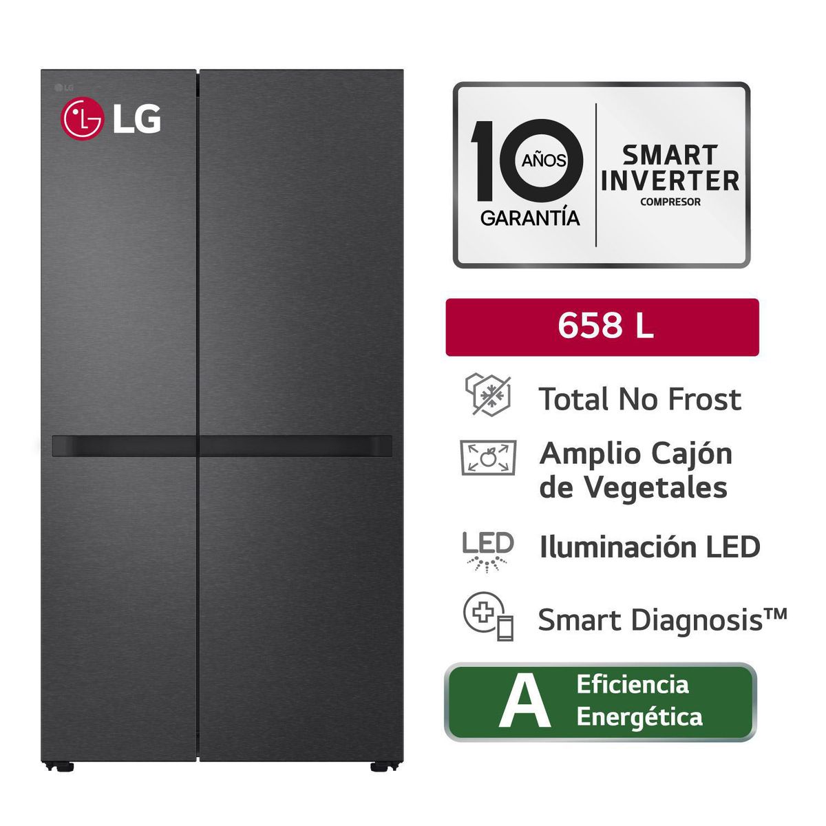 LG - Refrigeradora LG Side by Side 658L