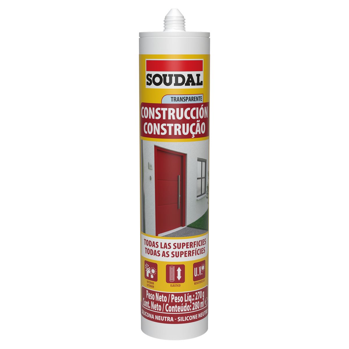 SOUDAL - Silicona Neutra Transparente x 280 ml