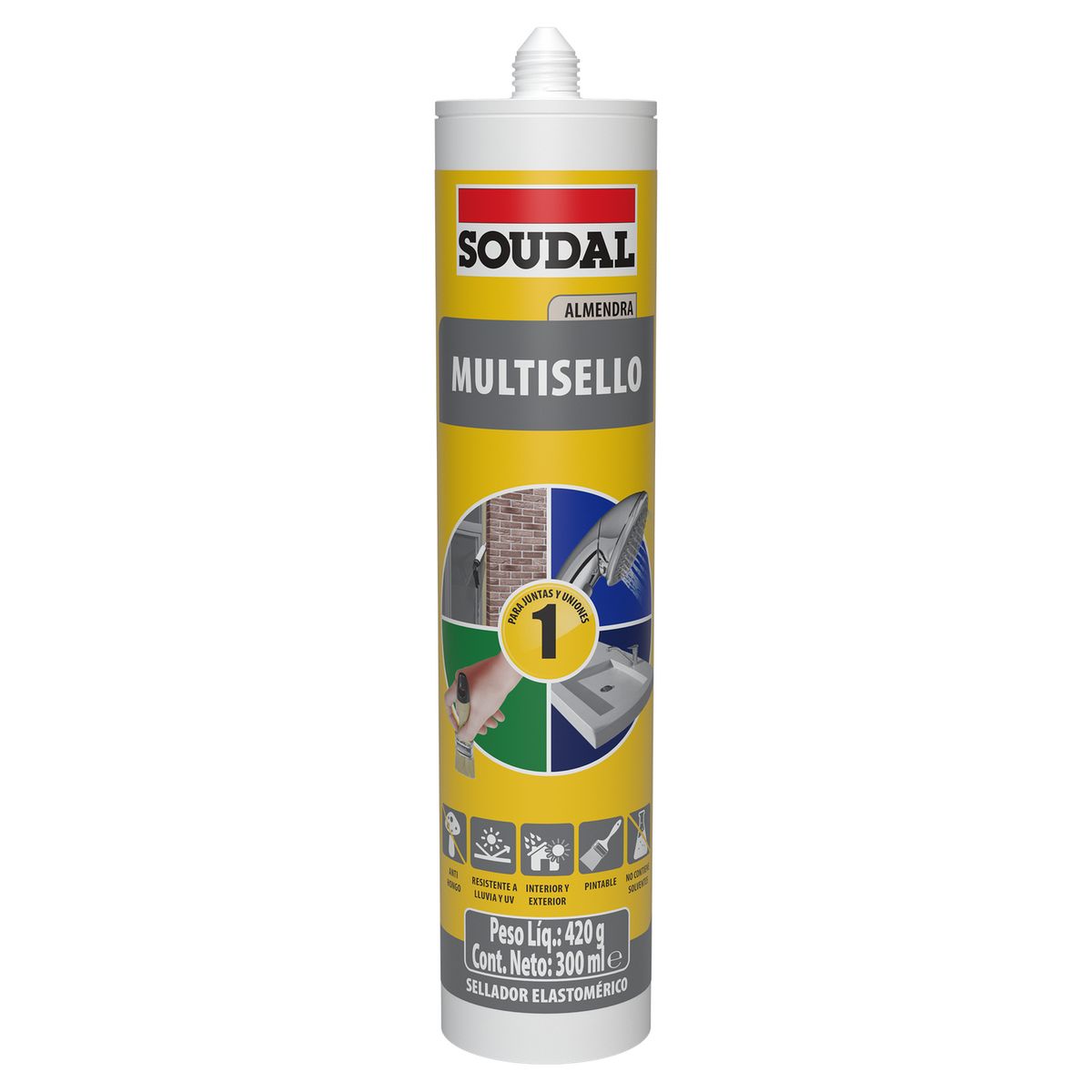 SOUDAL - Multiuso Sellador Universal Almendra x 300 ml