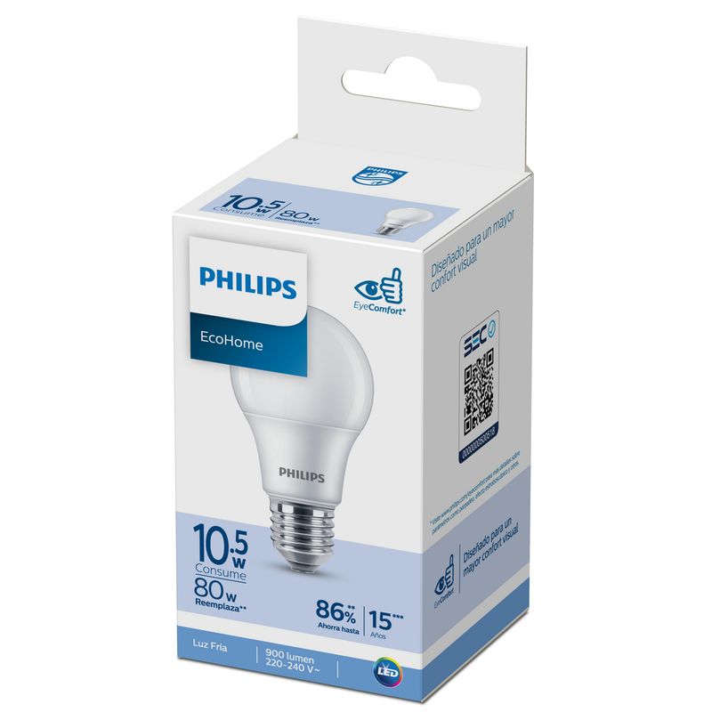 PHILIPS - Foco LED Ecohome LF 10.5W E27