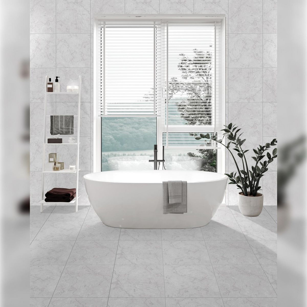 GALA - Cerámica Marmolizado Ibiza Gris 46x46cm 1.90m2