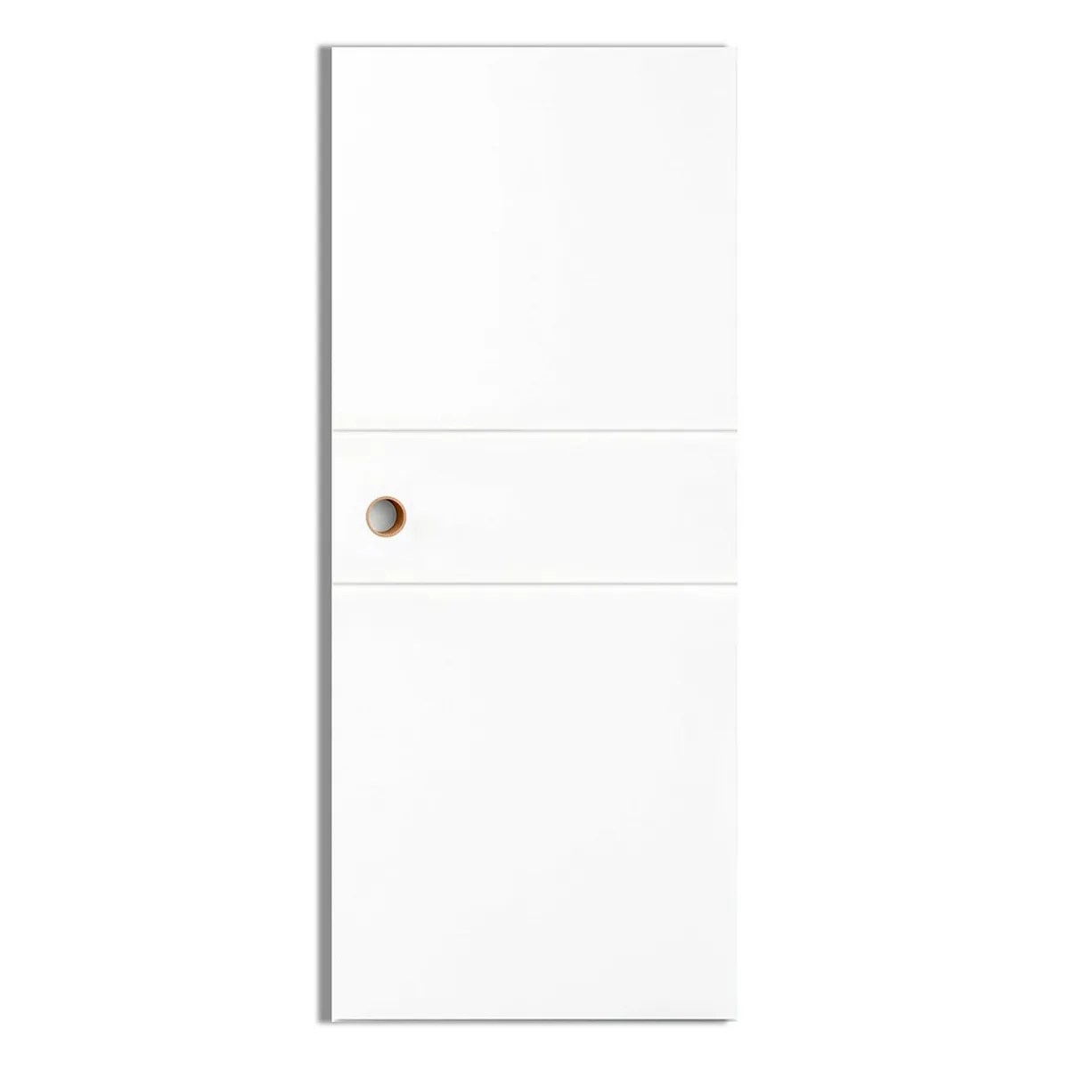 PAMA - Combo Puerta Interior Contraplacada HDF Ruteada Santorini Blanca (Marco + Bisagras + Perforación)