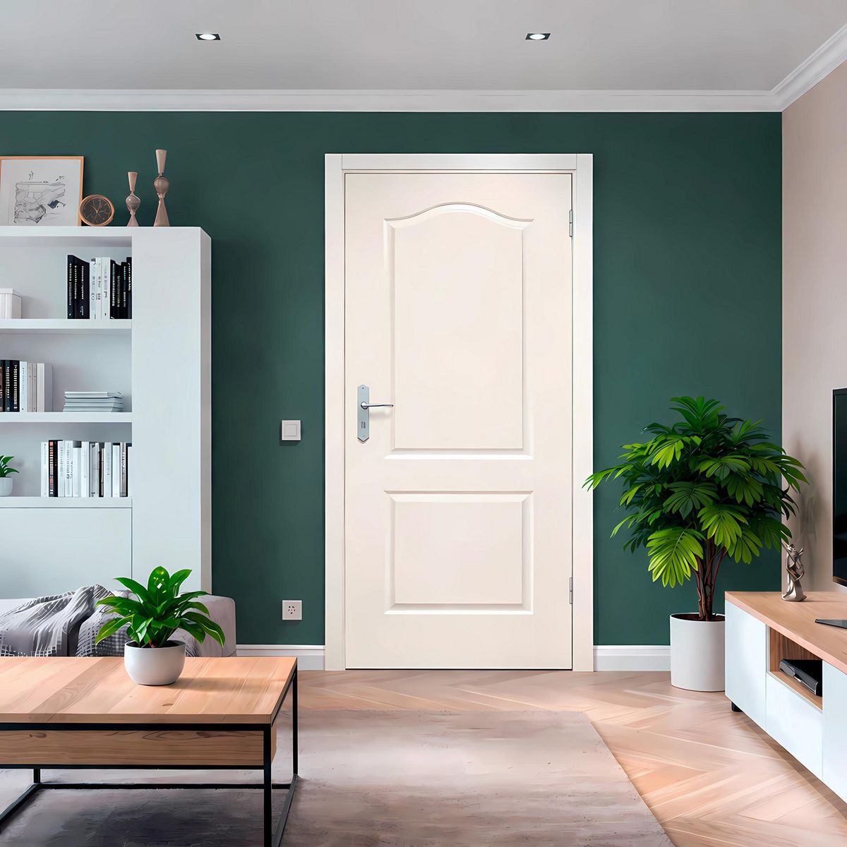 Puerta Interior Contraplacada HDF Premoldeado Mosel Beige, marca PAMA - Foto Principal