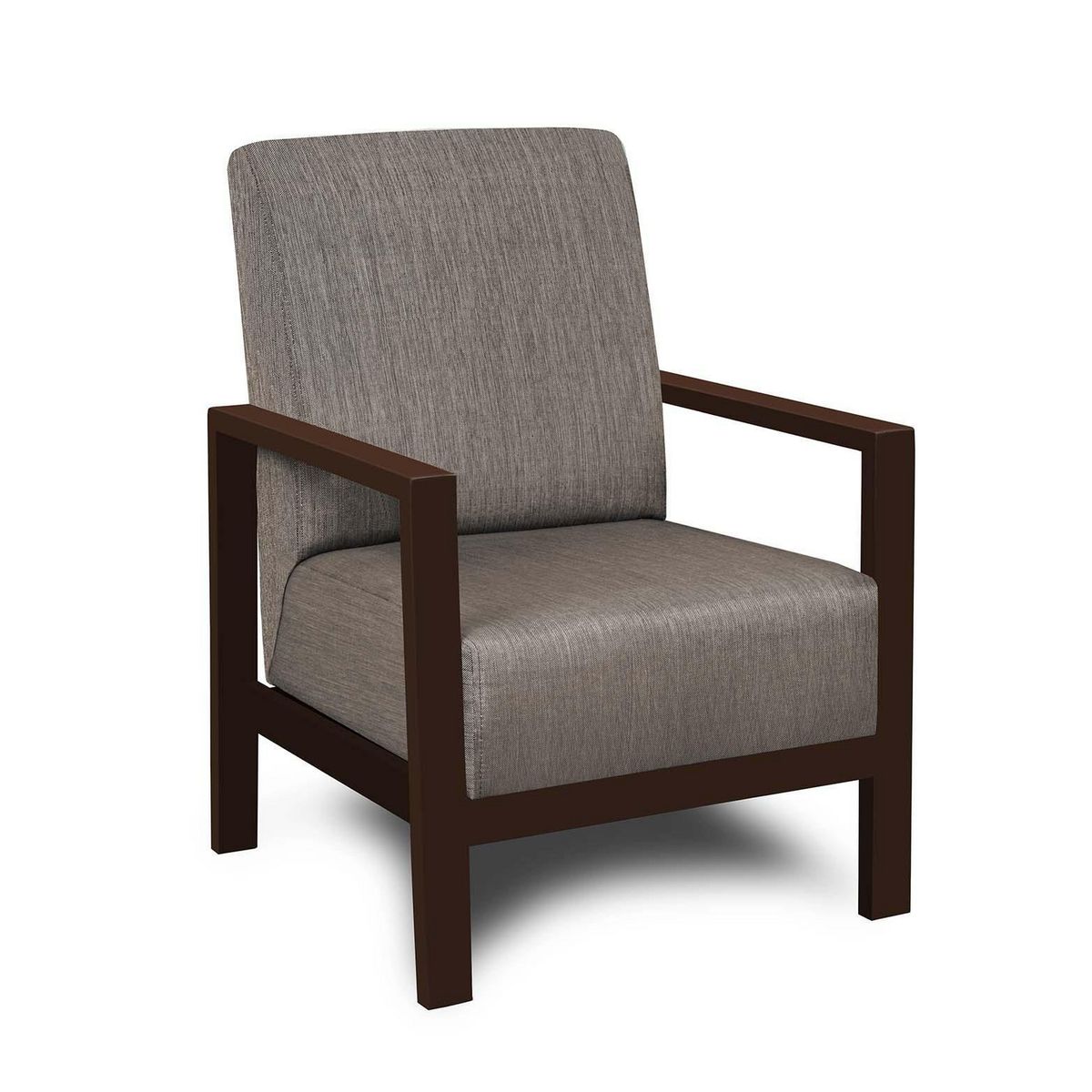 FORLI - Silla Poltrona Cuadrada Marrón