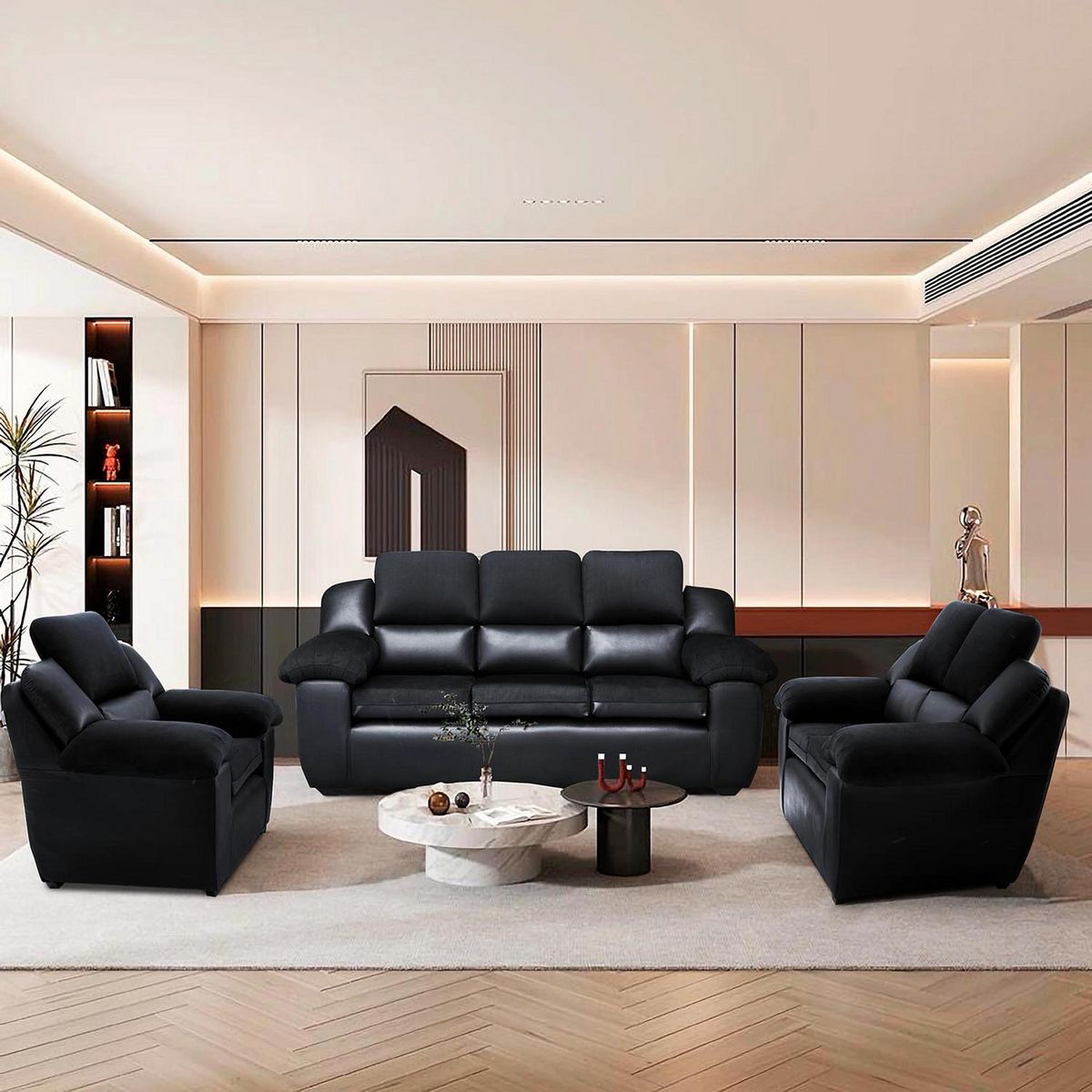 FORLI - Juego de Sala Montiano Negro 3-2-1