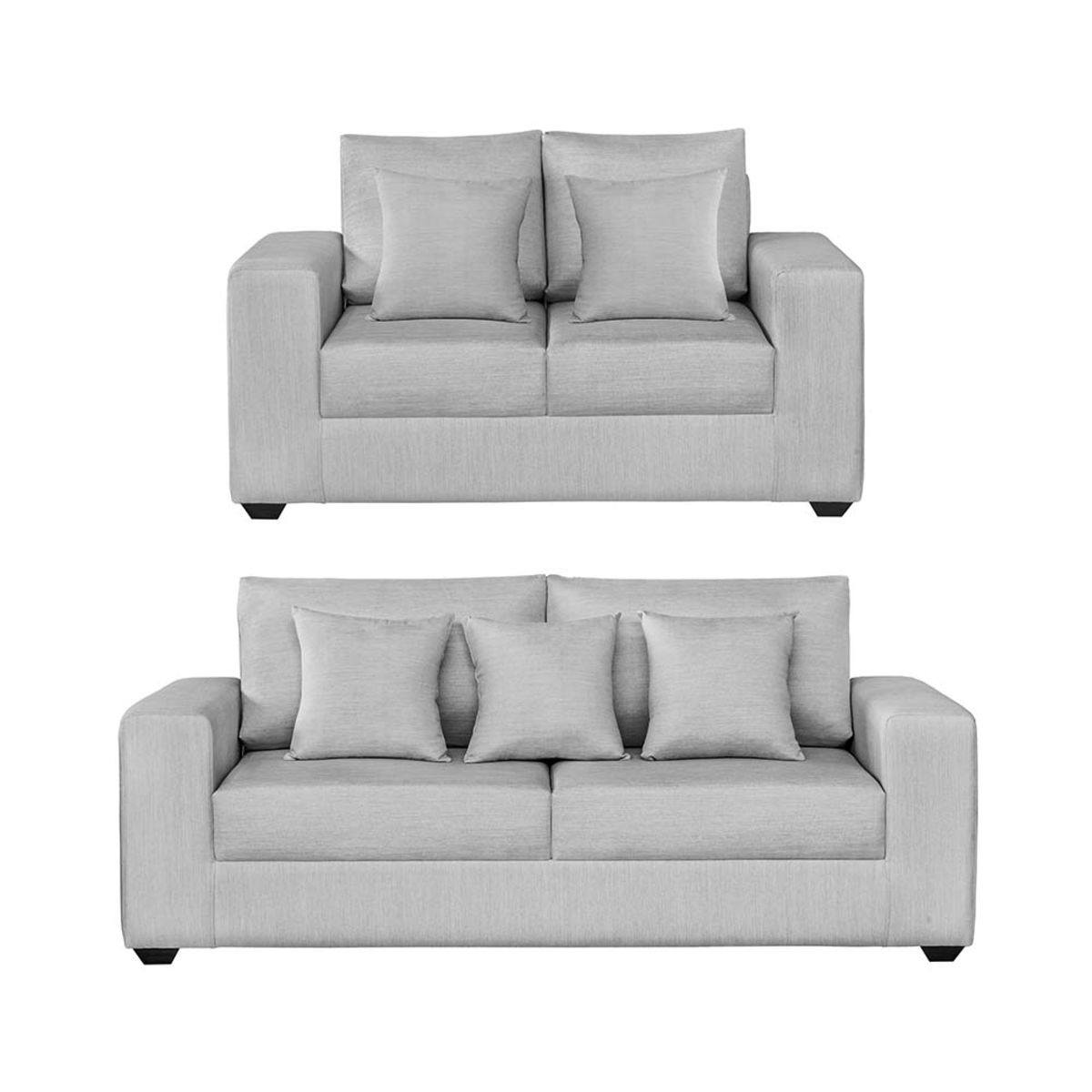 FORLI - Juego de Sala Spring 3-2 Tela Plata