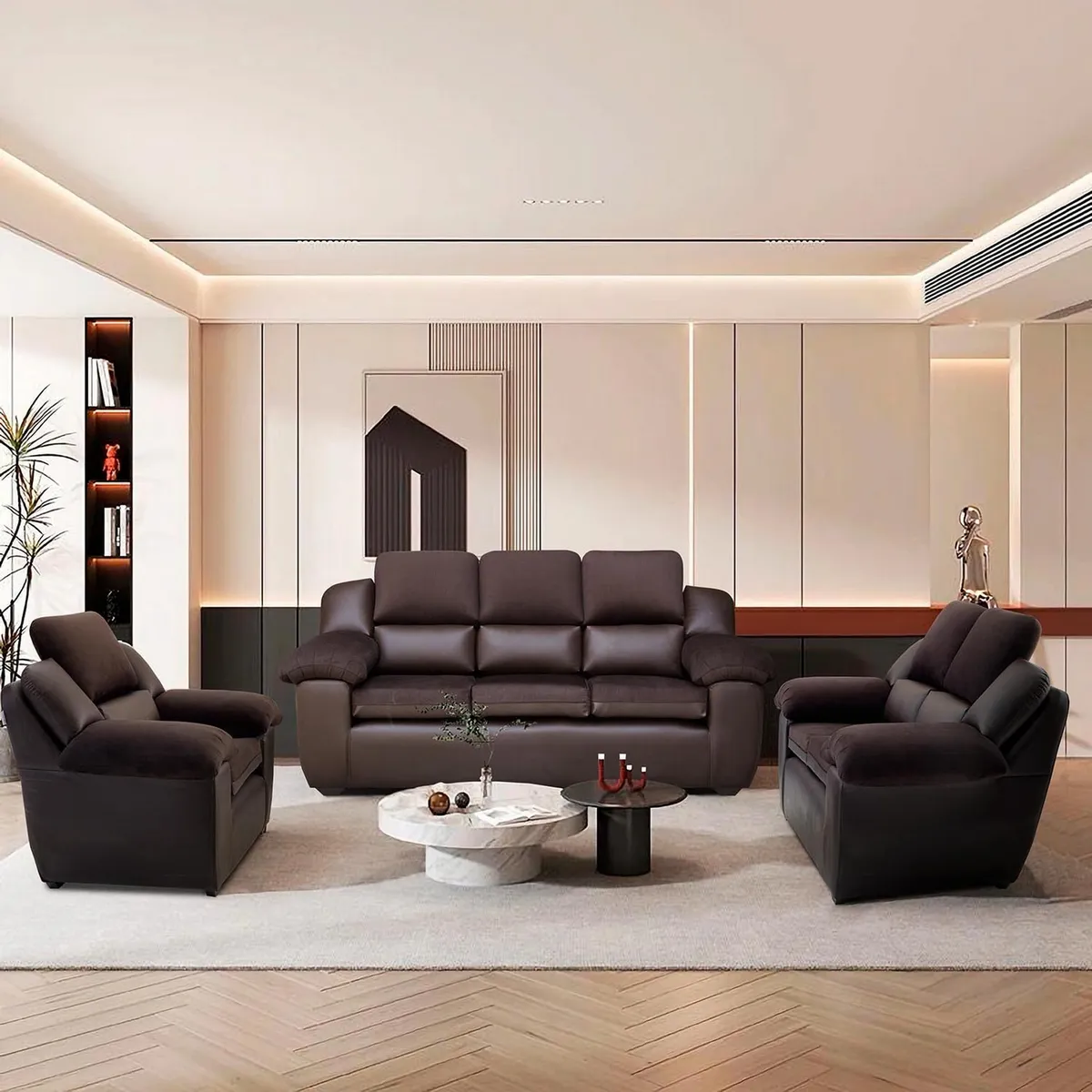 FORLI - Juego de Sala Montiano Marrón 3-2-1