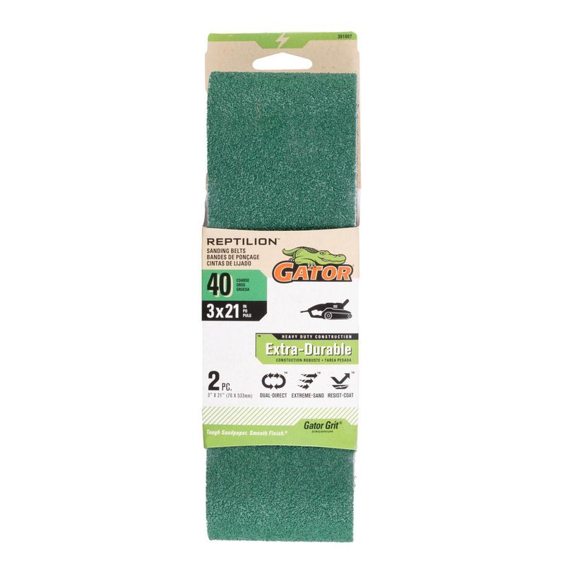 RUST OLEUM - Set 2 Lijas de Banda Premium Grano 40 3"x21" Gator Reptilion
