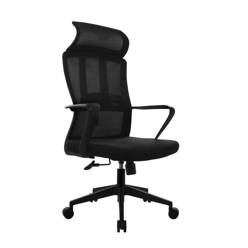 BONNO - Silla de Escritorio Max con Cabecero Negro Bonno