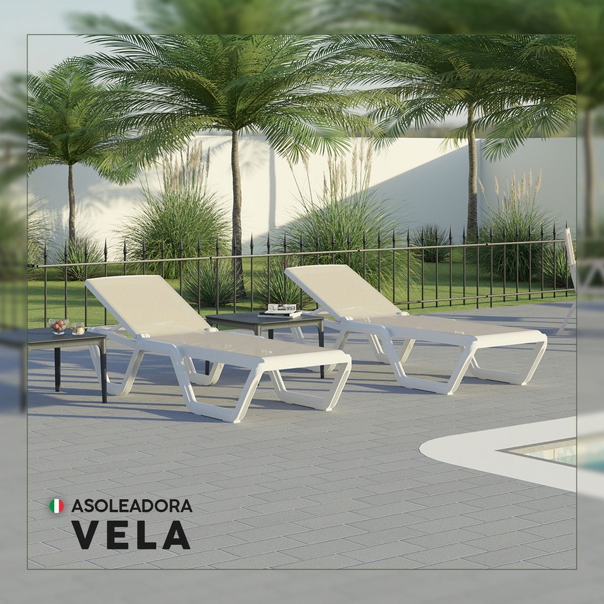 BONNO - Asoleadora Vela Dove Grey