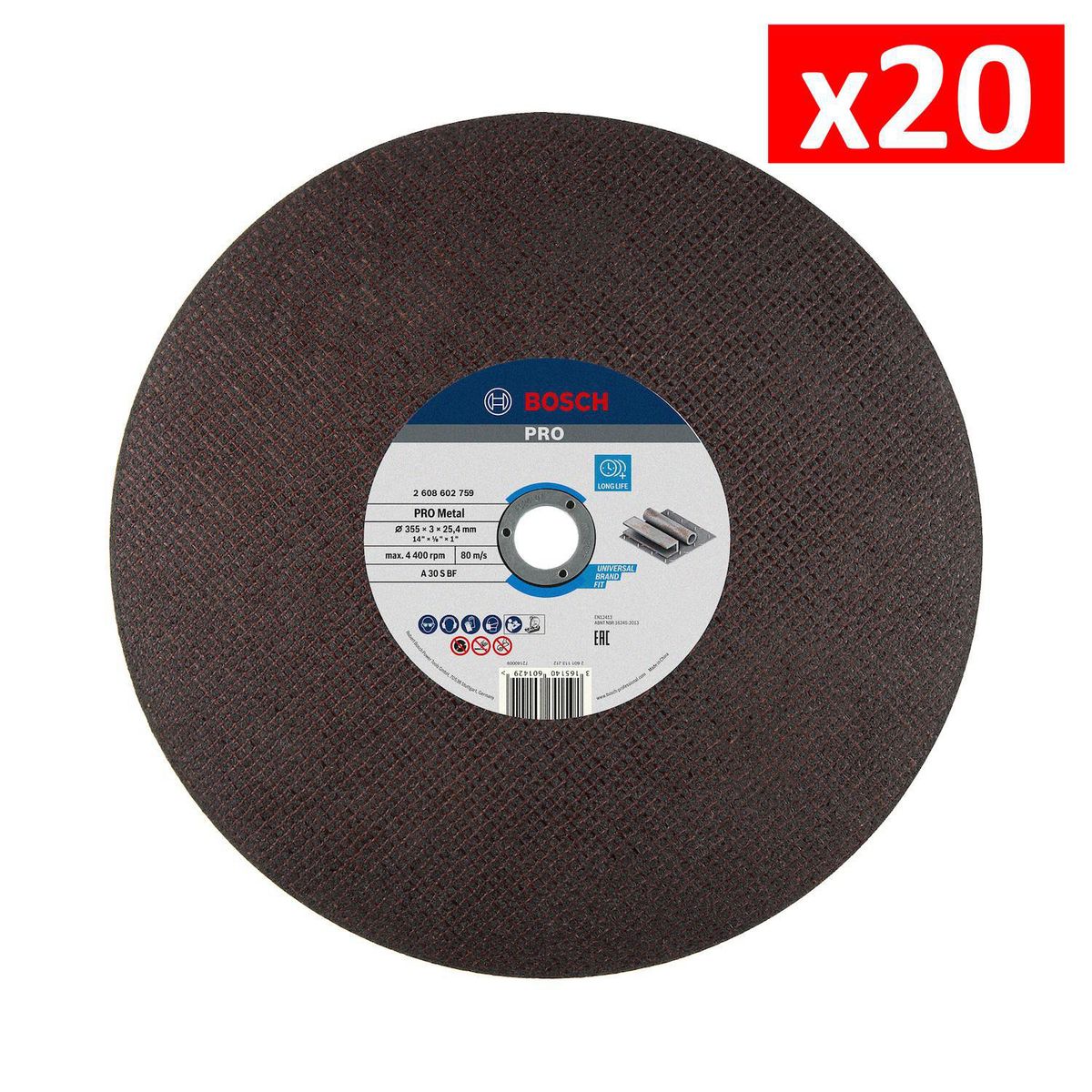 BOSCH - 20 Discos de Metal 14"