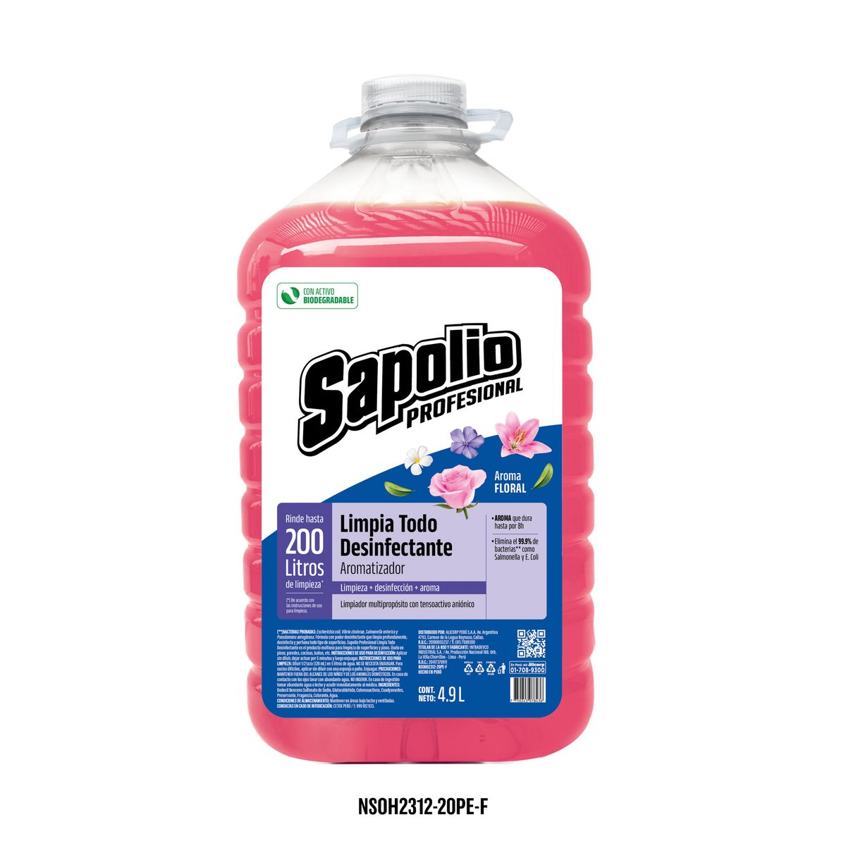 SAPOLIO - Limpiatodo Sapolio Floral 4.9L