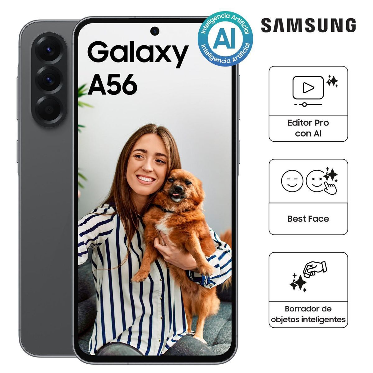SAMSUNG - Galaxy A56 5G Black 256GB