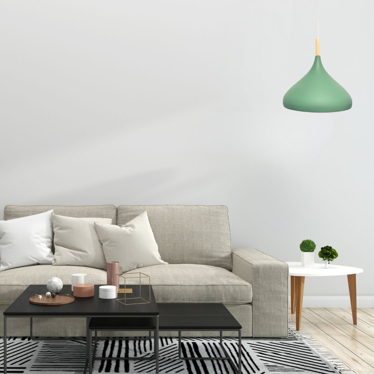 GZ LIGHTING - LÁMPARA COLGANTE DOCHIA 1L E27 VERDE