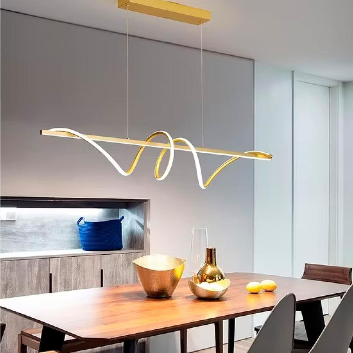 LIGHTECH - LÁMPARA COLGANTE LED ELIPSE 59W LC GOLD