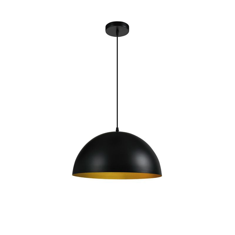 LIGHTECH - Lámpara Colgante Bowl Negra 1L E27