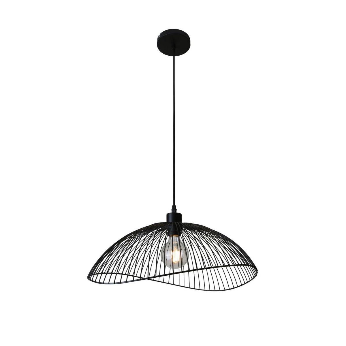 LIGHTECH - LÁMPARA COLGANTE METAL NEGRA 1L E27