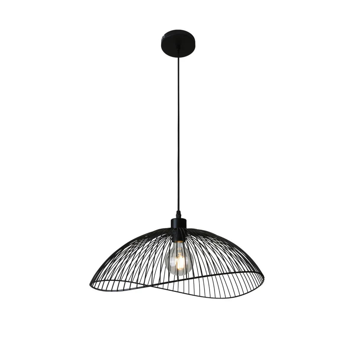 LIGHTECH - LÁMPARA COLGANTE METAL NEGRA 1L E27