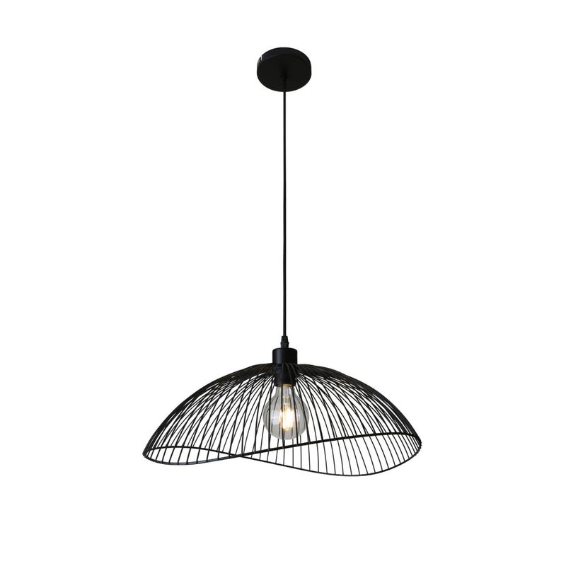 LIGHTECH - Lámpara Colgante Metal Negra 1L E27