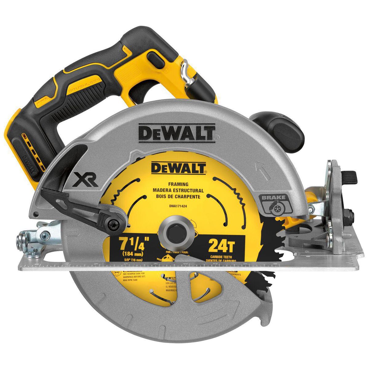 DEWALT - Kit Taladro Percutor 1/2" + Esmeril Angular 4 1/2" + Batería 5Ah DCK248P1 + Regalo: Sierra Circular