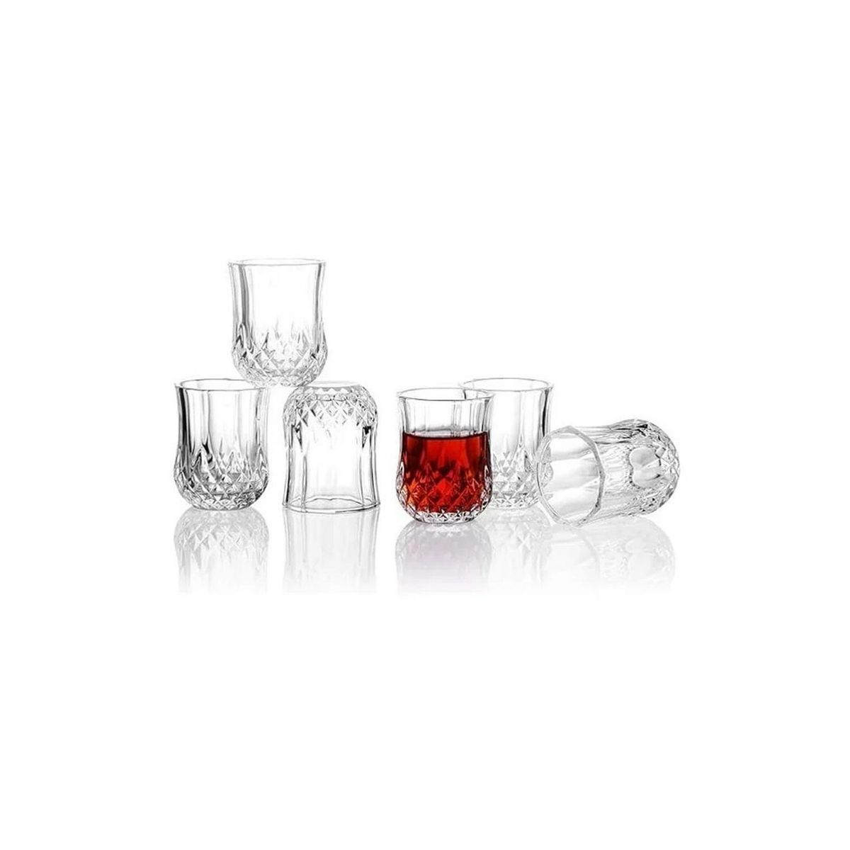 CRISTAL DE ARQUES - Set 6 Vasos de Shot Longchamp 40.5ml