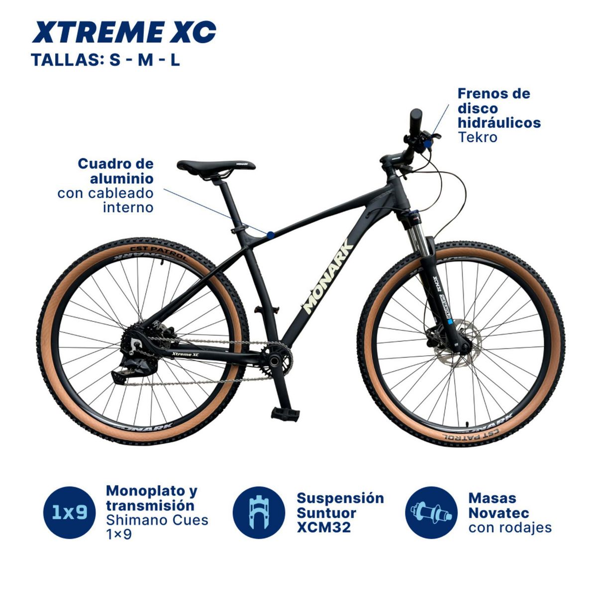 MONARK - Bicicleta Monark Xtreme Xc Aro 29" Negro S