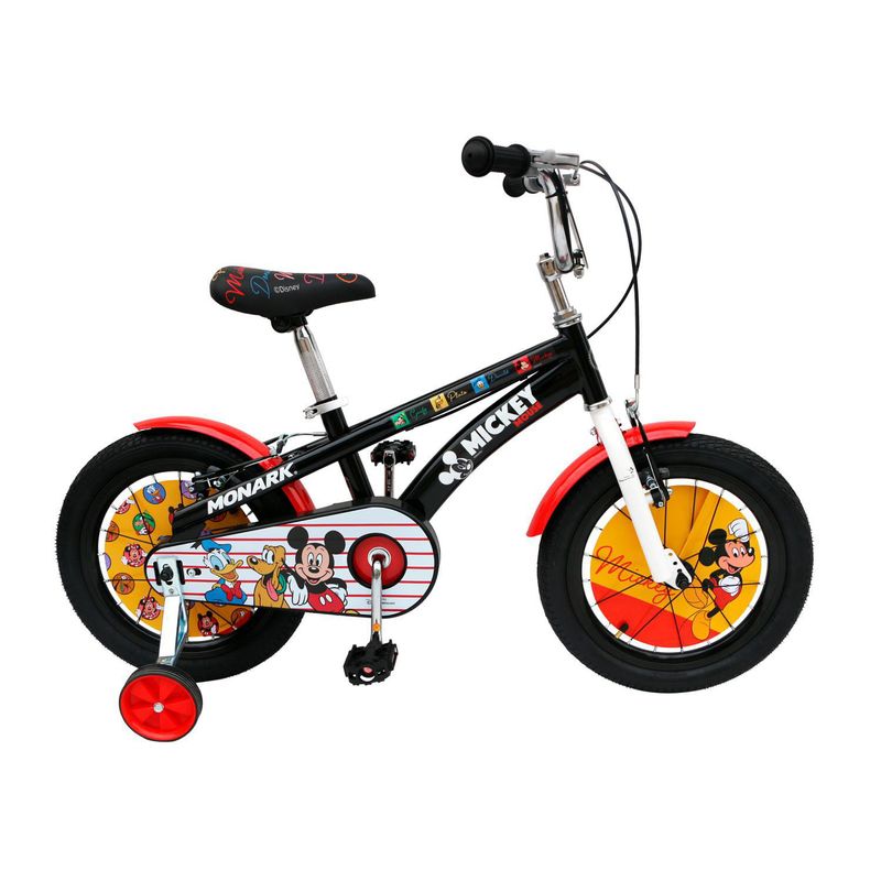 MONARK - Bicicleta Monark Mickey Happy Aro 16" Negro/Blanco