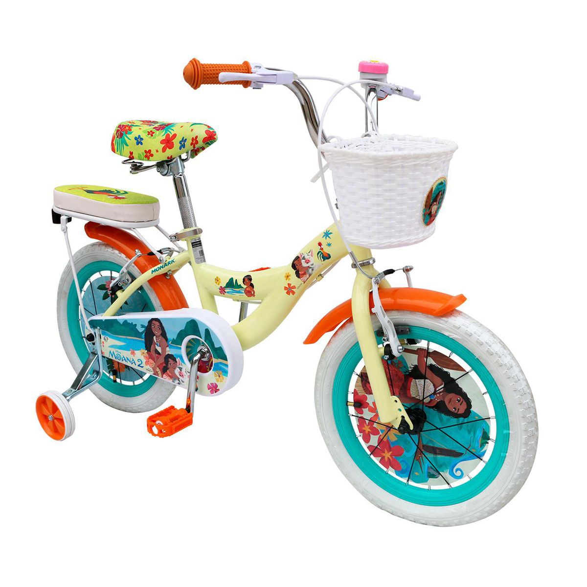 MONARK - Bicicleta Monark Moana Flowers Aro 16" Amarillo